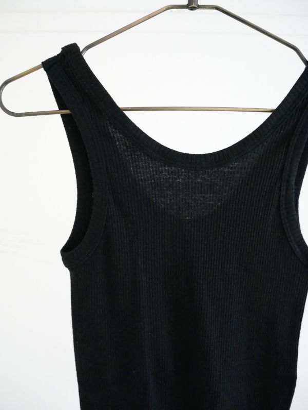 Cotton Linen Tank / Black