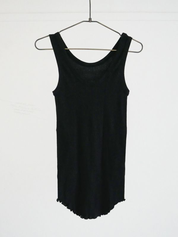 Cotton Linen Tank / Black