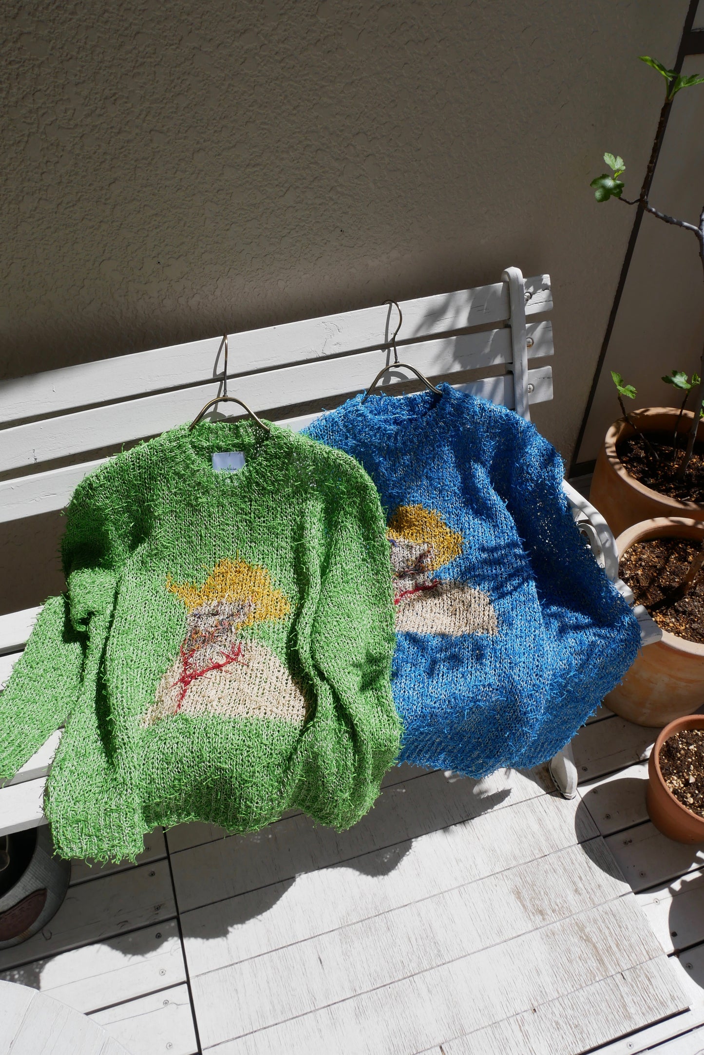 Summer Van Gogh Long Sleeve Top (Green)