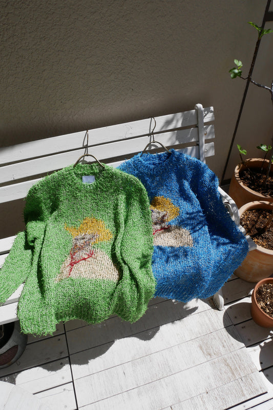 Summer Van Gogh Long Sleeve Top (Green)