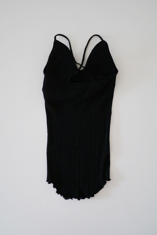 Randam Rib Bra Cami / black