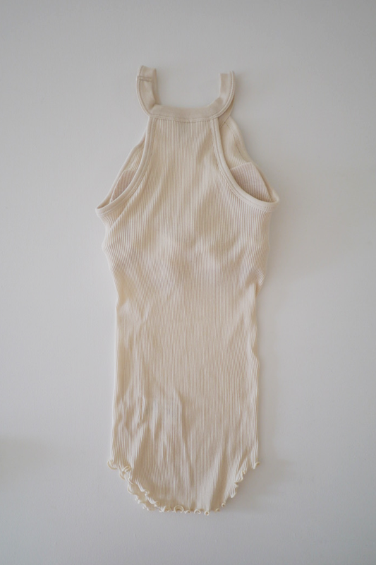 Twist Cotton Bra Tank / ivory