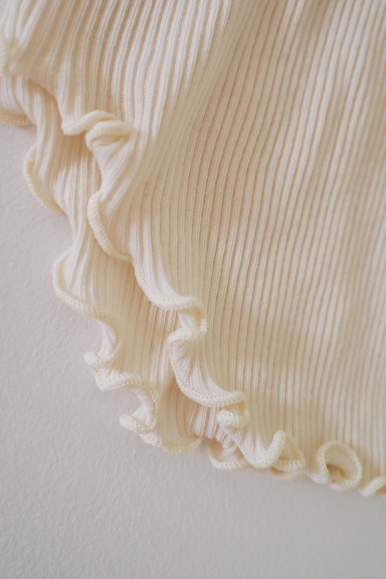 Twist Cotton Bra Tank / ivory