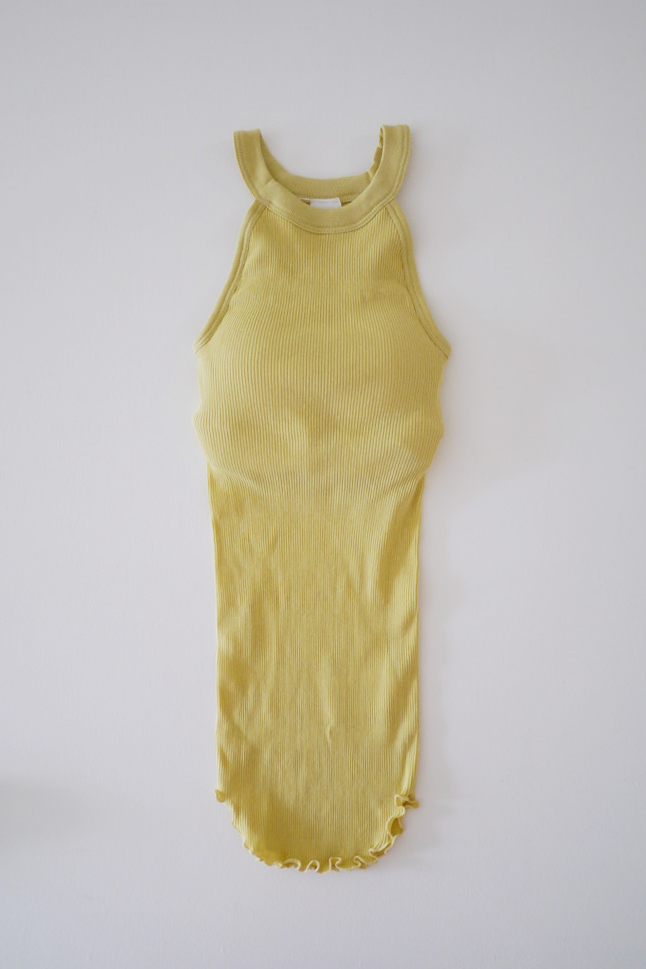 Twist Cotton Bra Tank / yellow