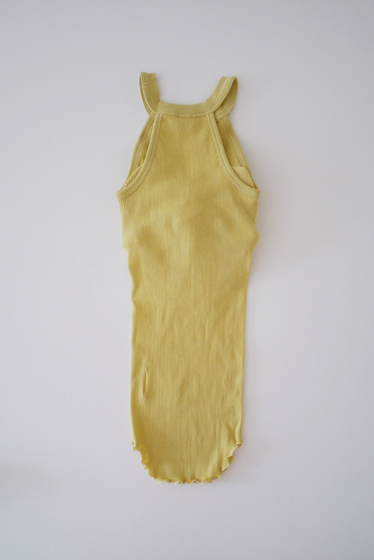 Twist Cotton Bra Tank / yellow