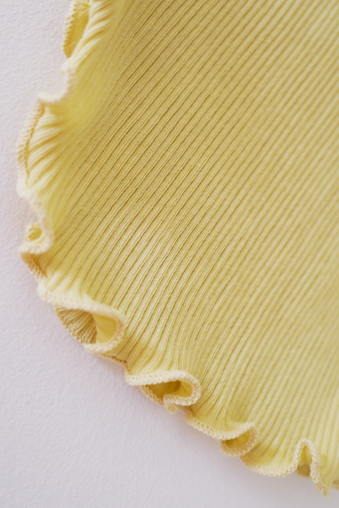 Twist Cotton Bra Tank / yellow
