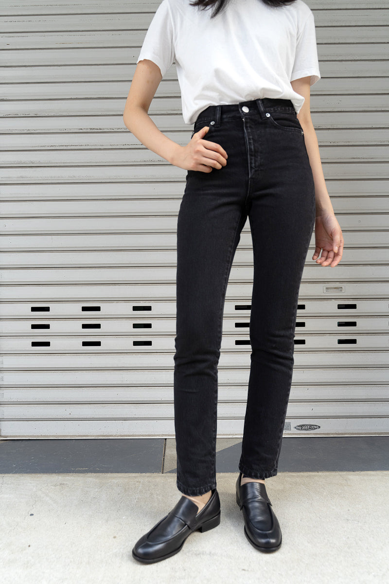 High Waist Denim / Black (Washed)