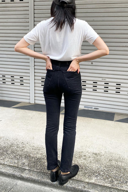 High Waist Denim / Black (Washed)