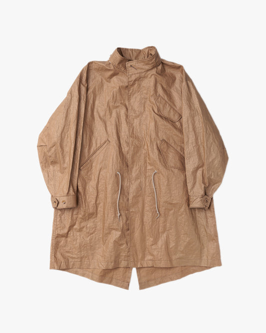 linen coating coat (brown/ beige)