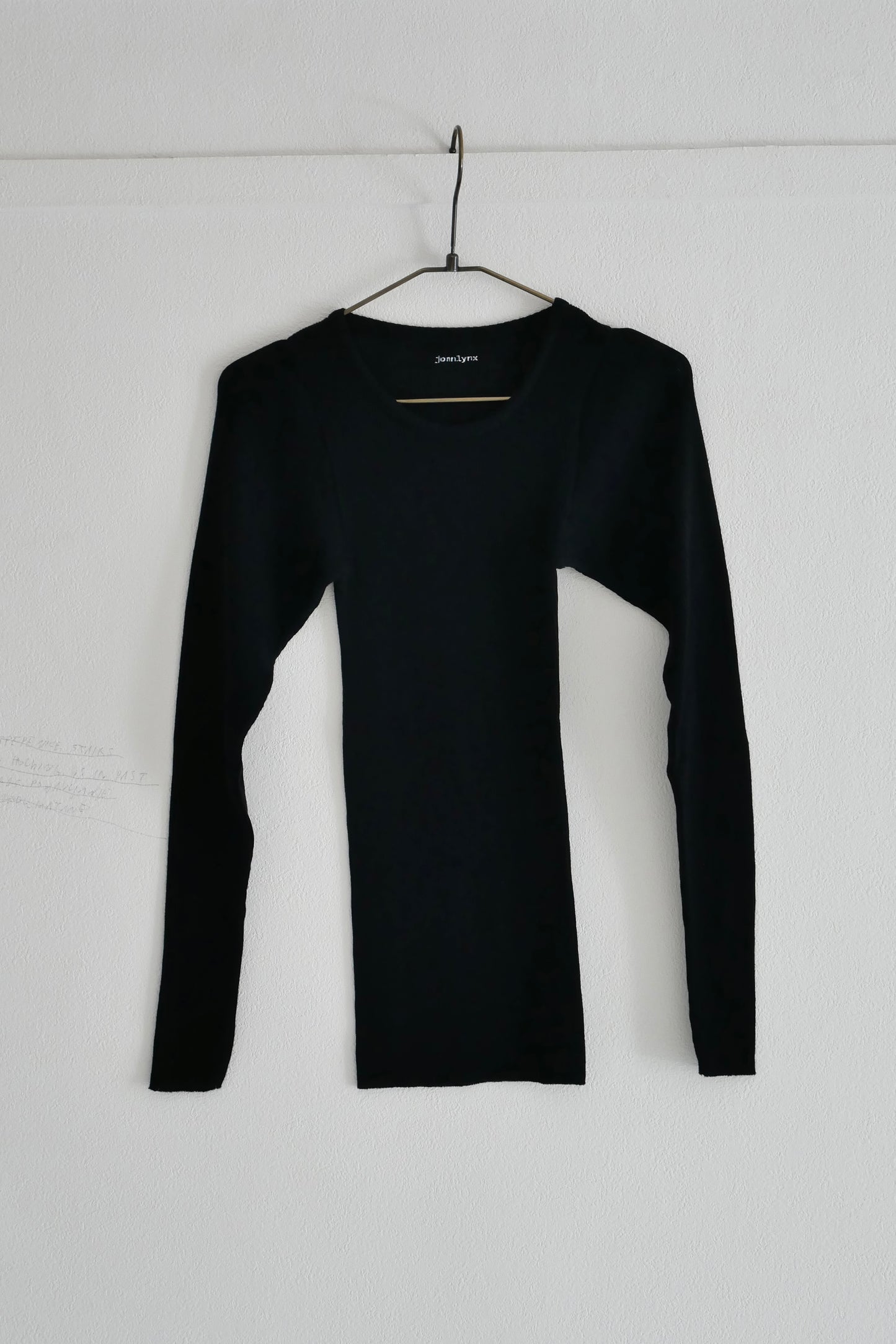 wool tereko long tee(black)