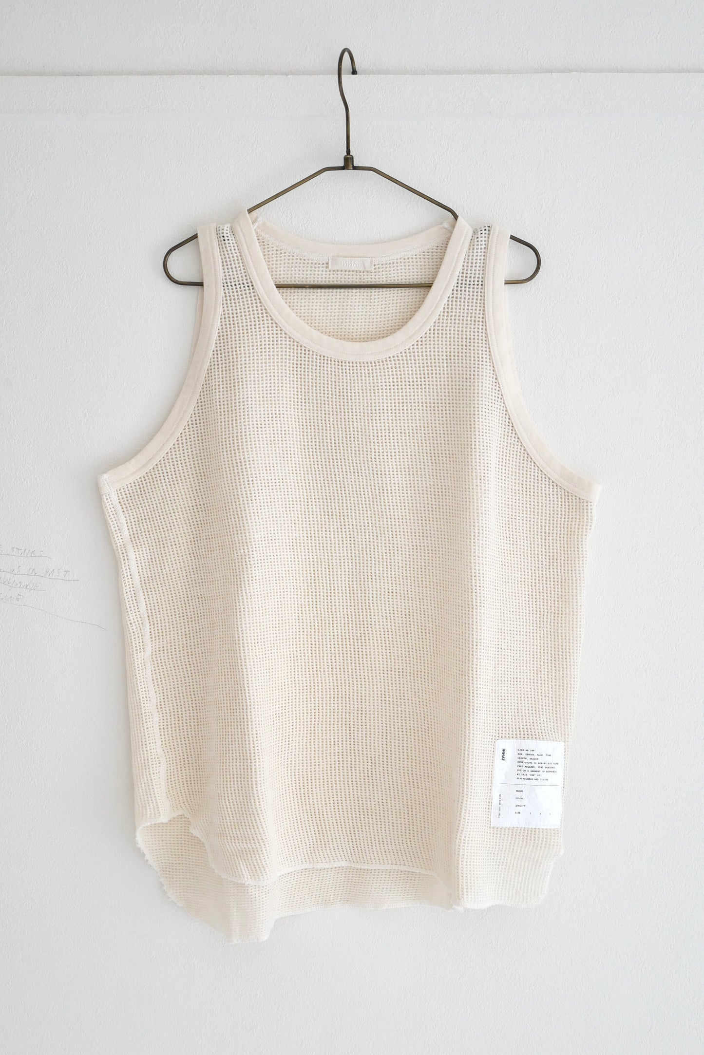 Mesh Tank Top / natural