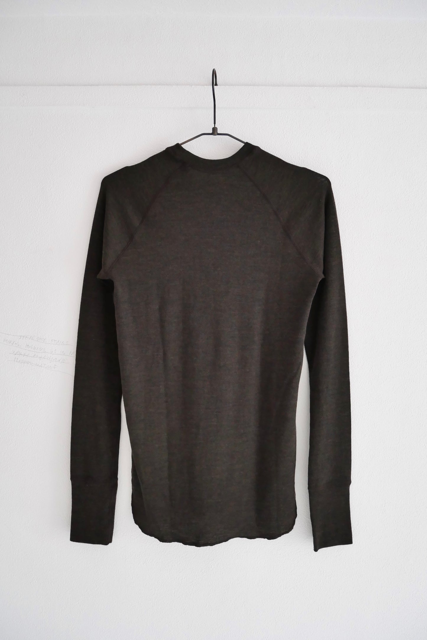 wool rib tee (brown)