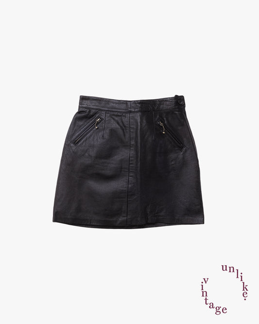 Leather Mini Skirt #1 / Black
