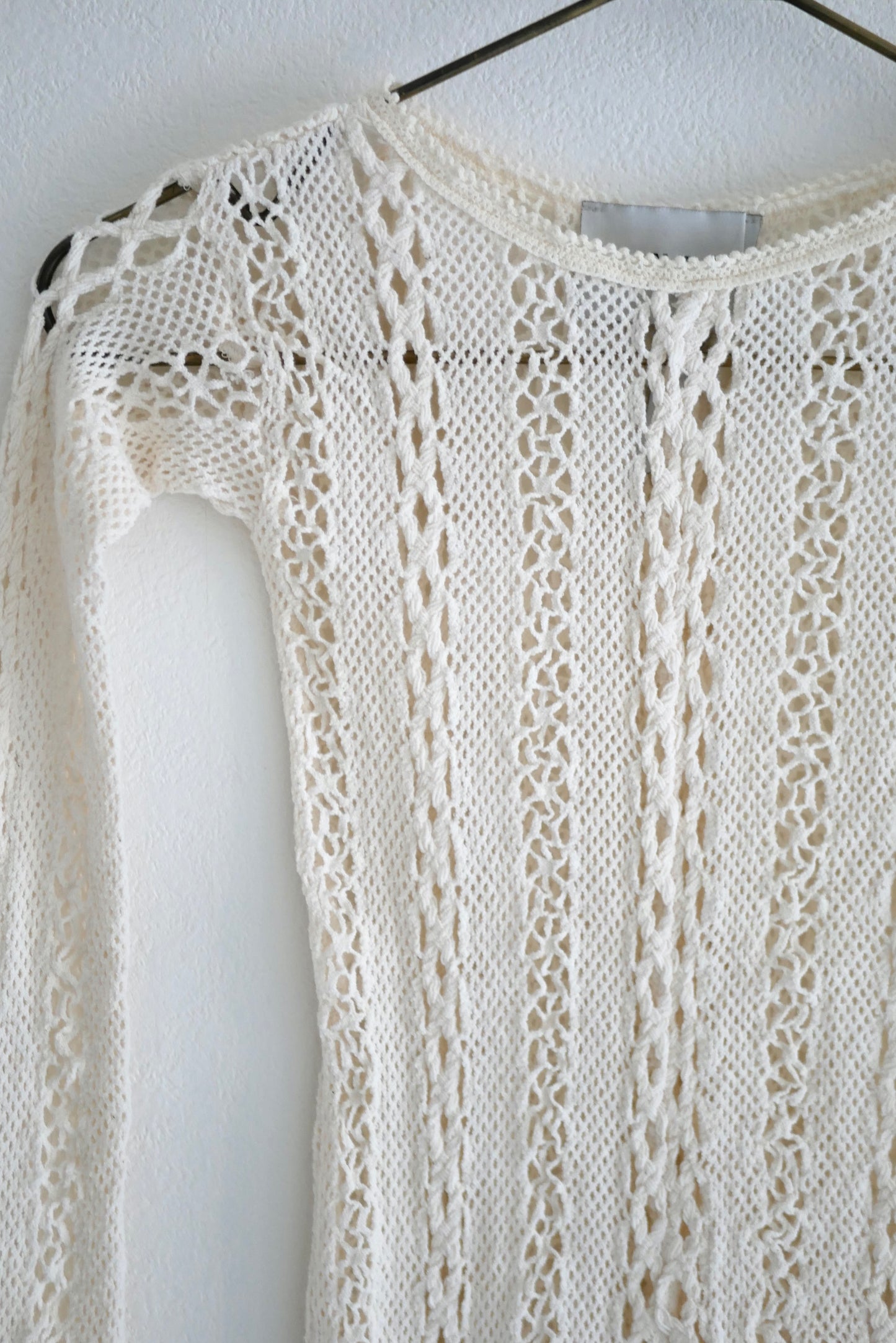 Stretch lace long sleeve (Ivory)
