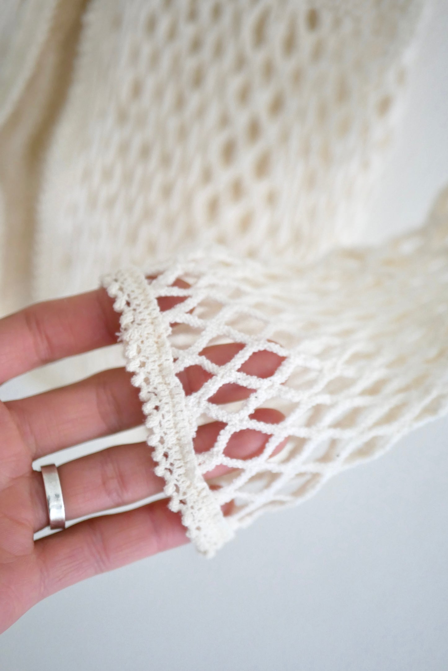 Stretch lace long sleeve (Ivory)