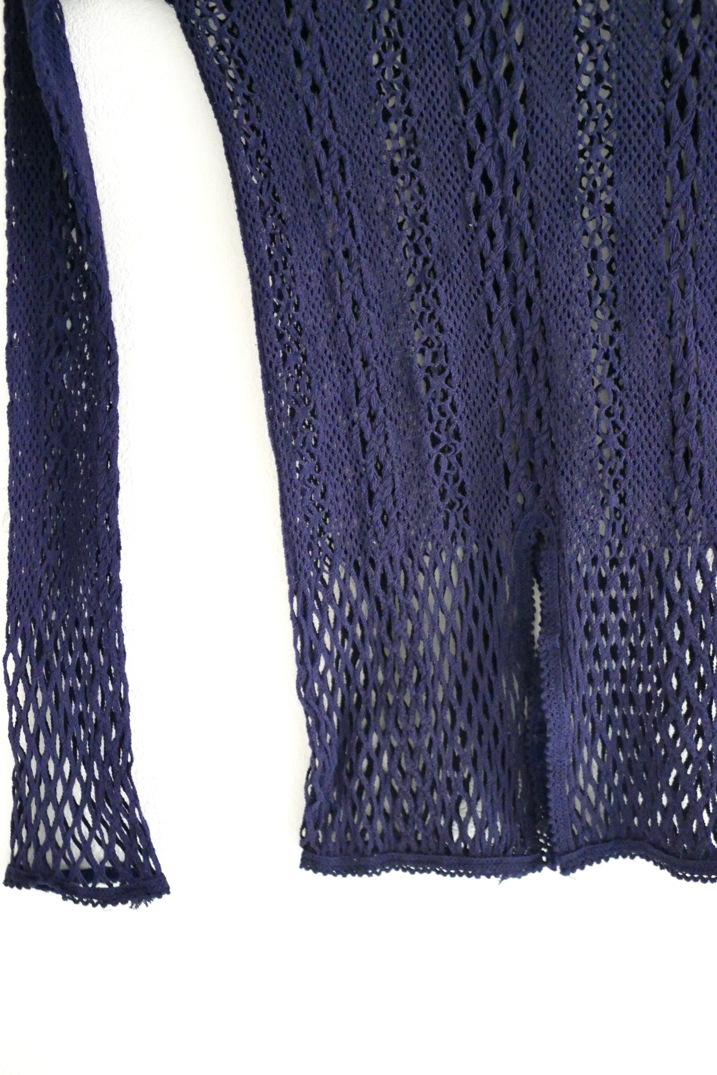 Stretch lace long sleeve (navy)