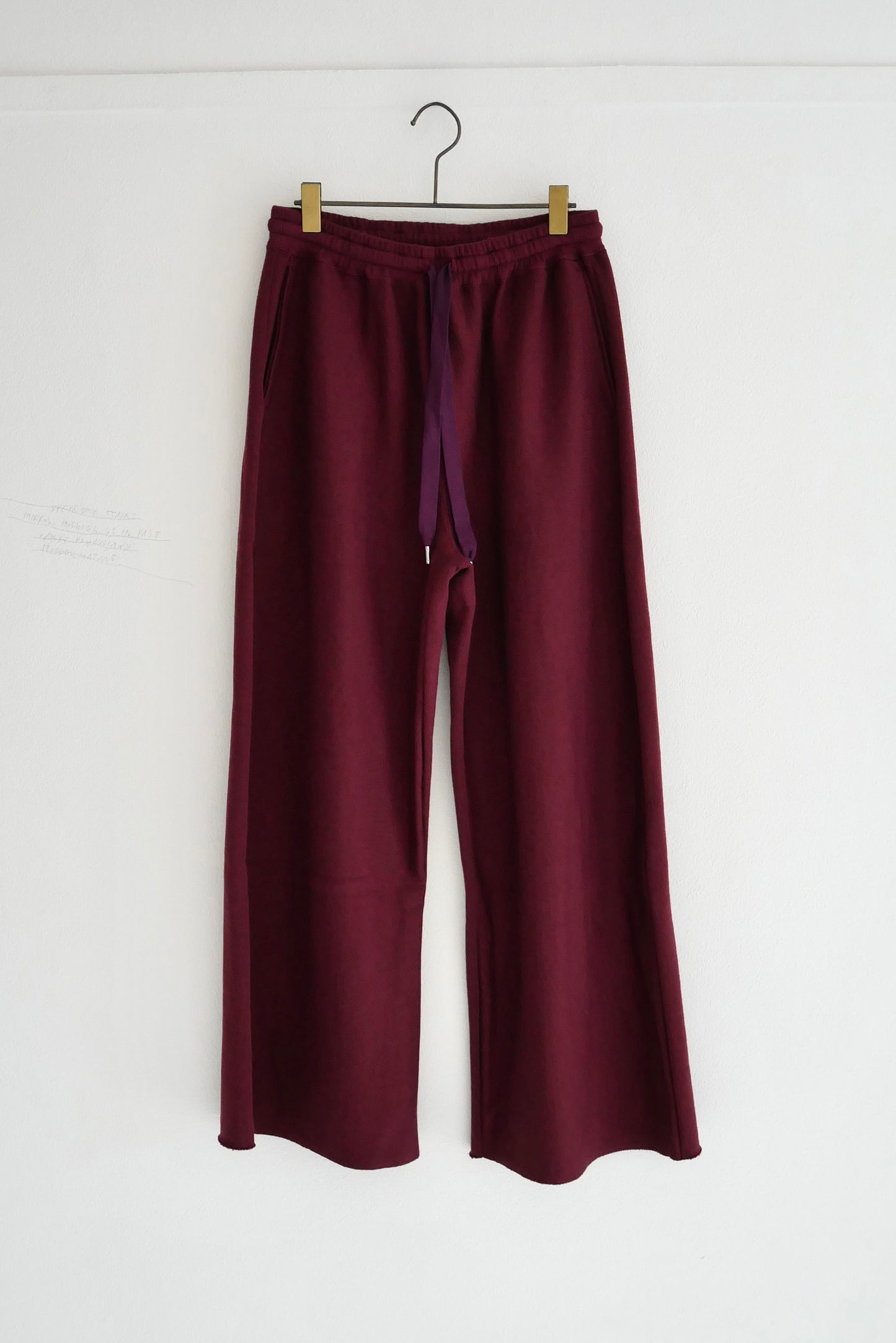 cotton wool urake pants (bordeaux)