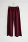 cotton wool urake pants (bordeaux)