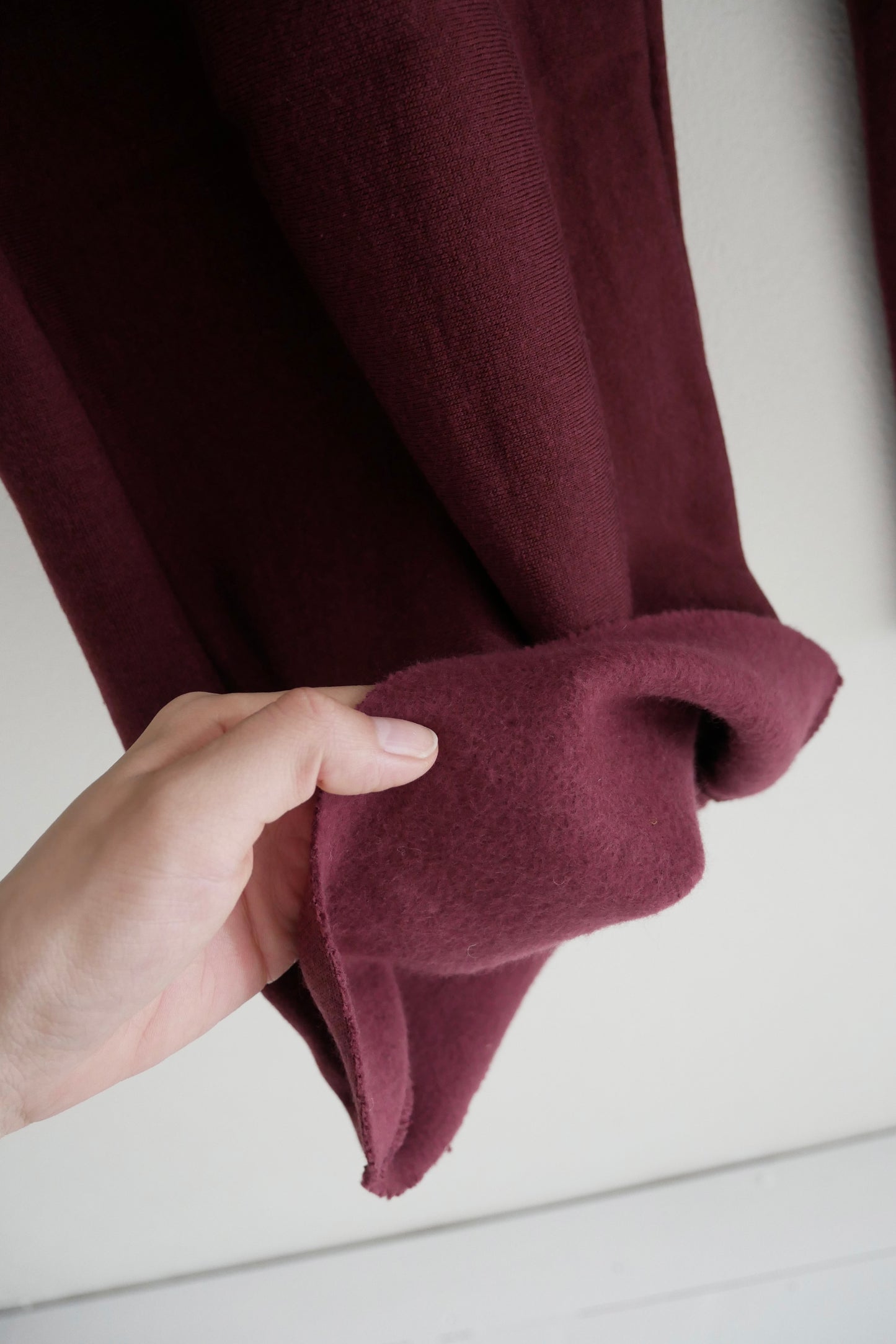 cotton wool urake pants (bordeaux)
