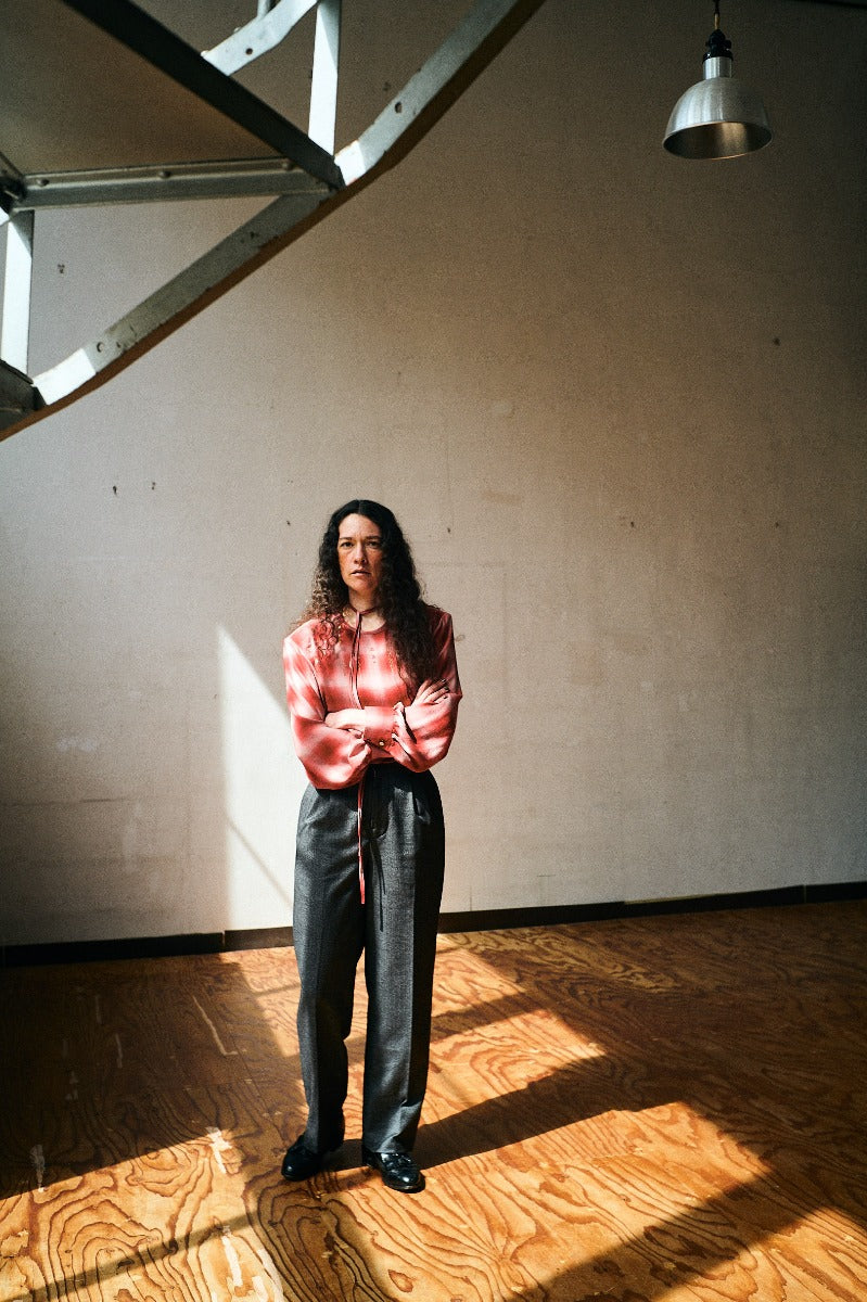 Ombre check blouse