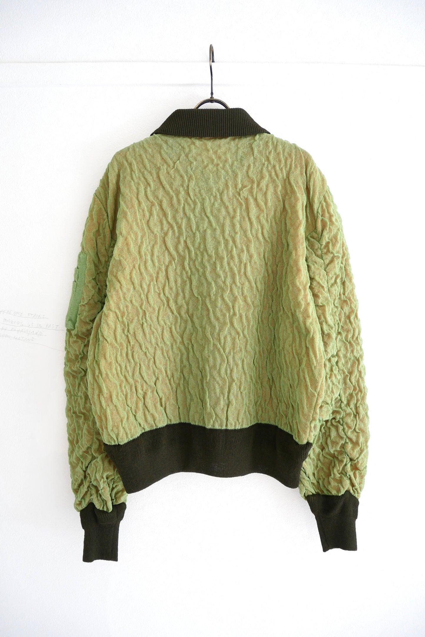 See-through Flight Jacket / Olive Green