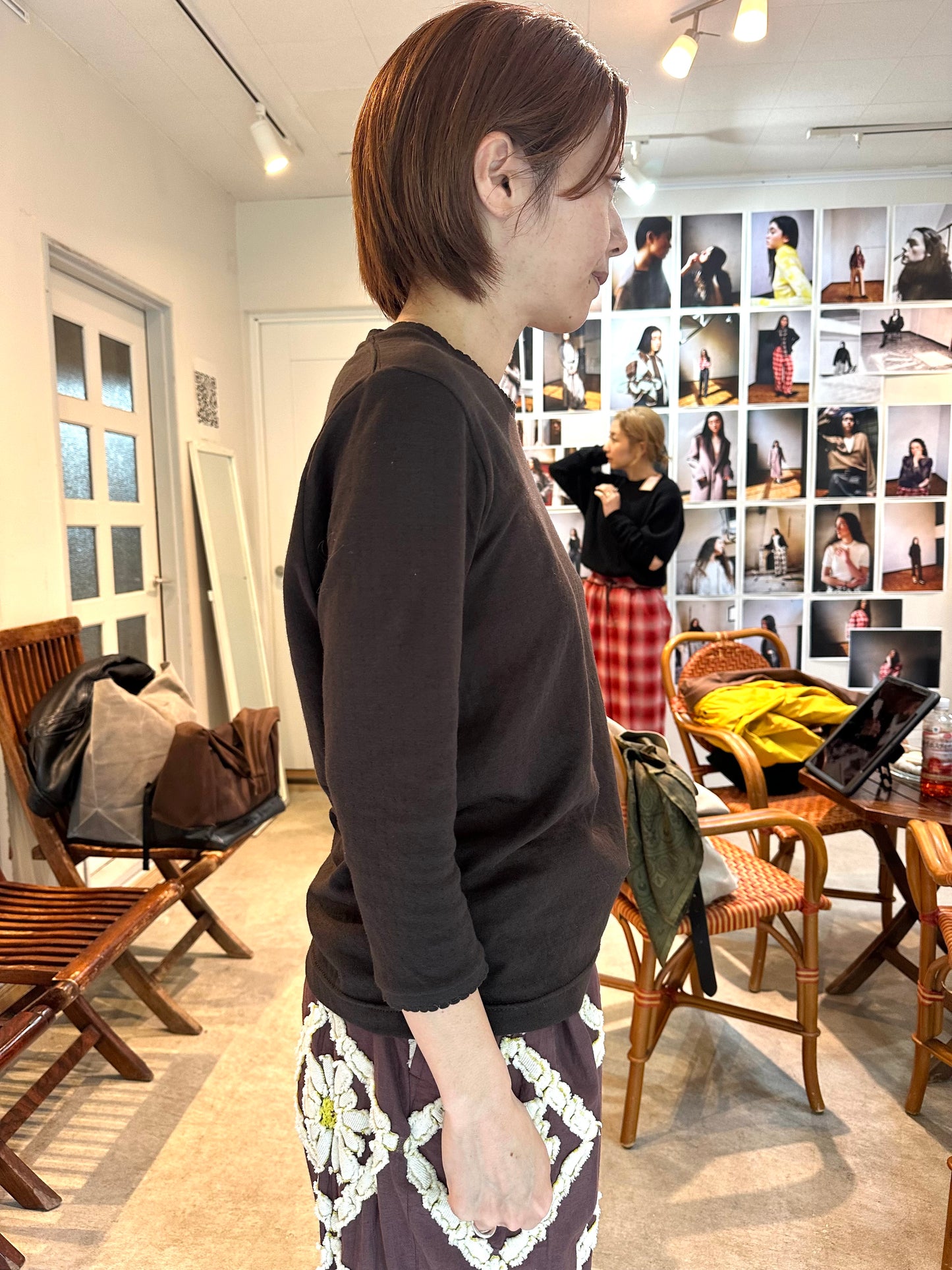Shell-Edge Double-Layer long Tee