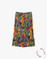 Tropical Exotic Pattern Pleated Skirt