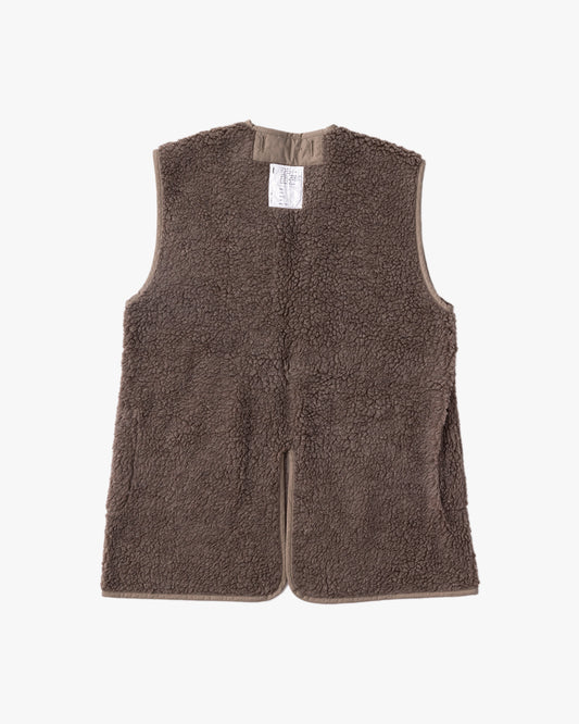 Boa Fleece Liner Vest / Gray Beige
