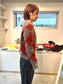 lumpy sleeve argyle pullover