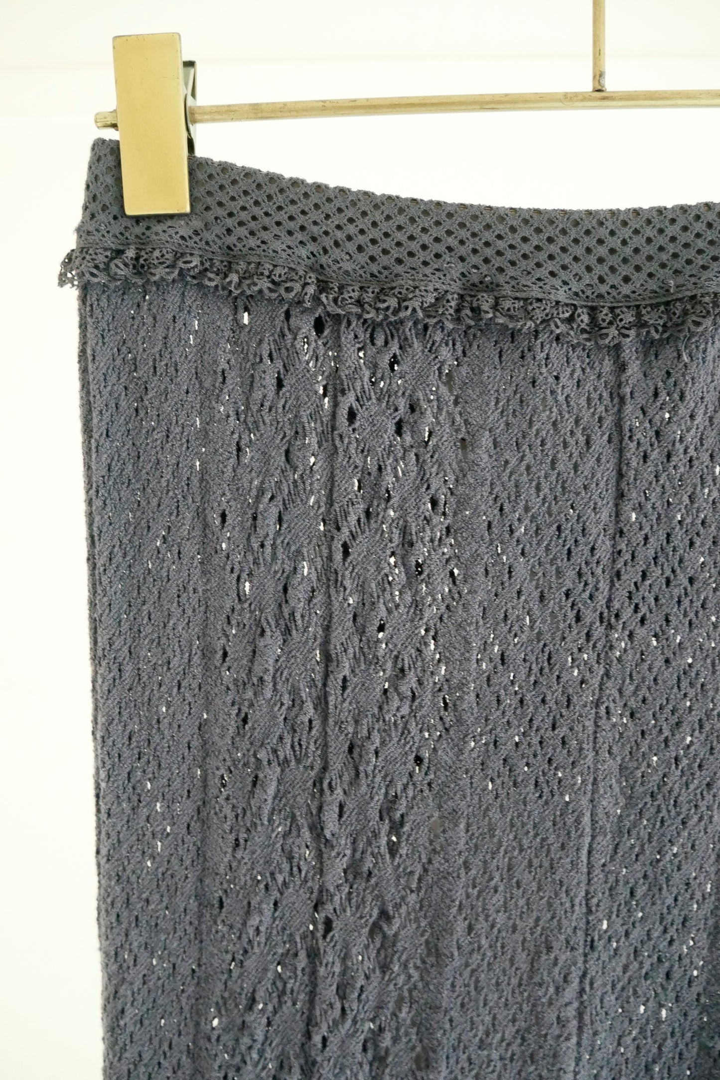 stretch lace skirt (charcoal)