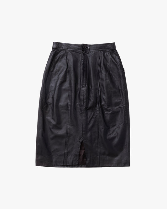 Leather Skirt #6 / Black