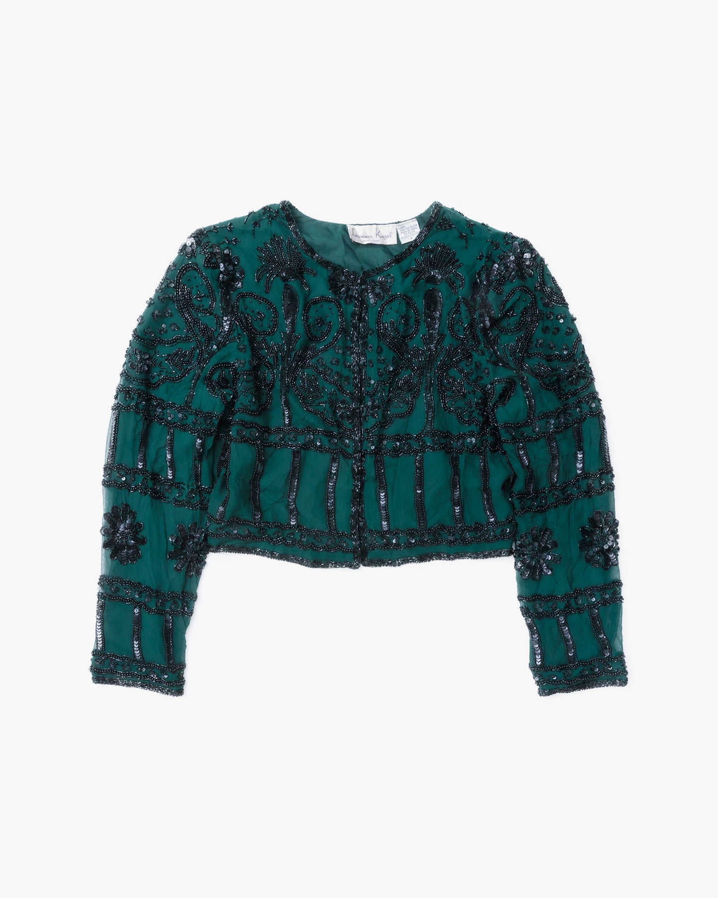 Sequins Silk Jacket (Green)