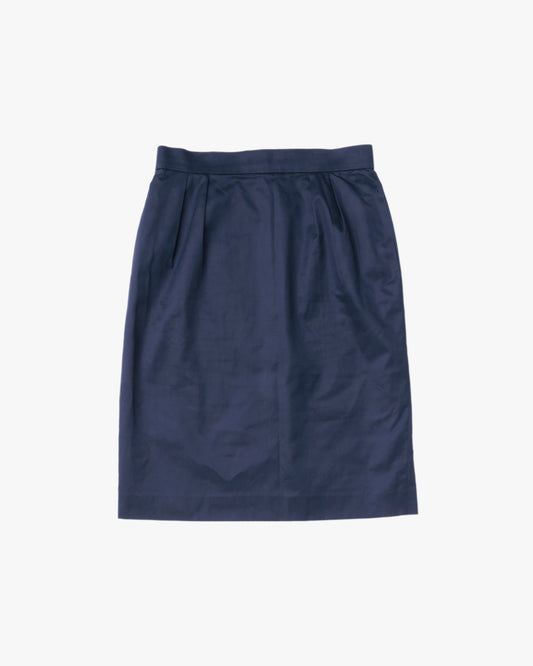 "Christian Dior" Pencil Skirt (Navy)　