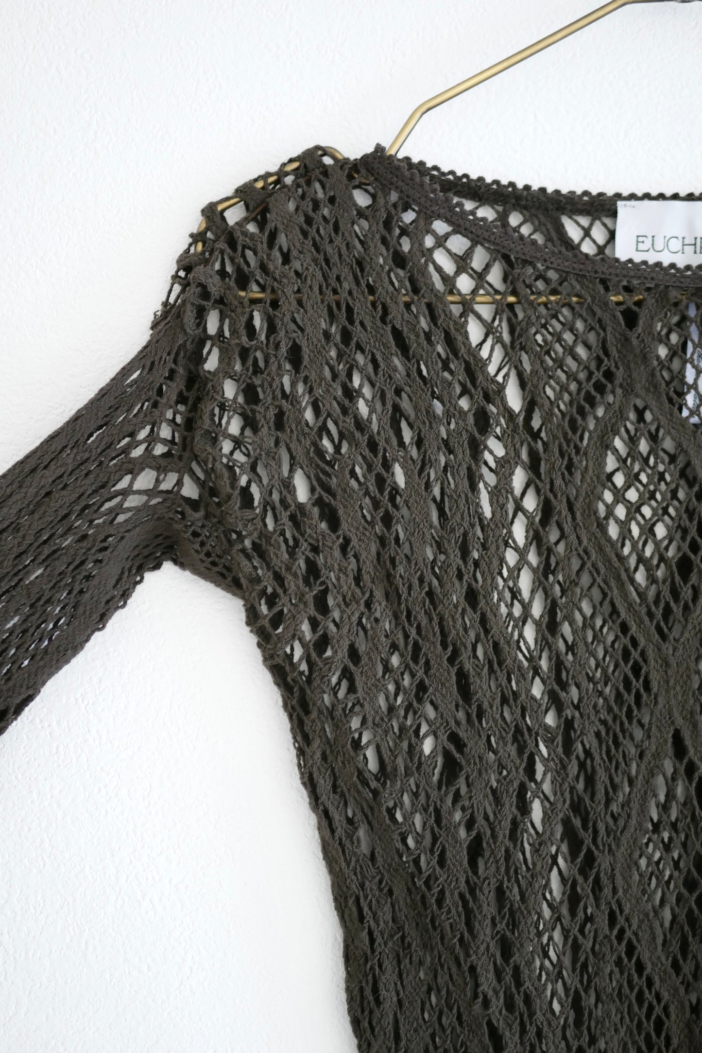 stretch lace long sleeve tee(khaki)