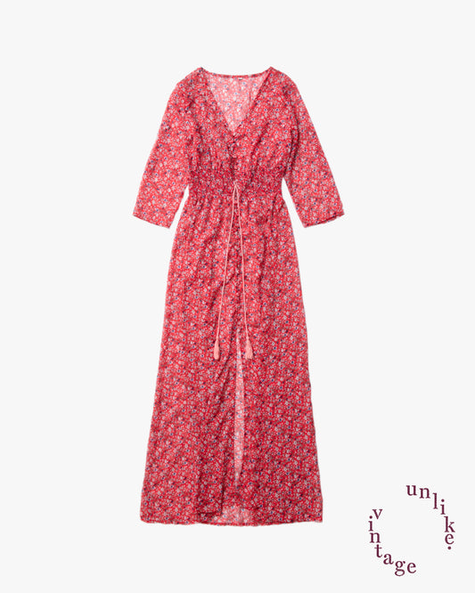 See-Through Flower Long Gown Dress