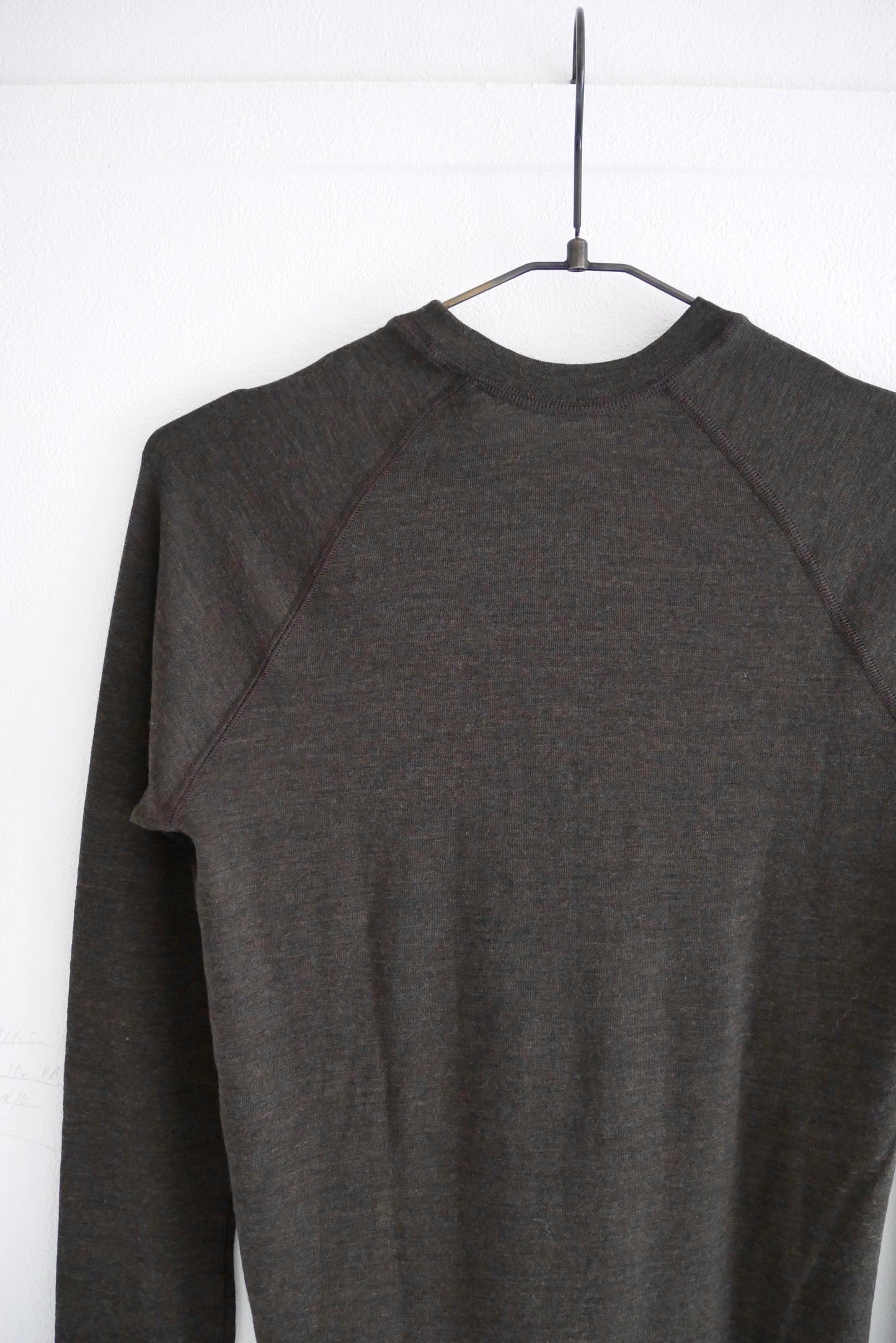 wool rib tee (brown)