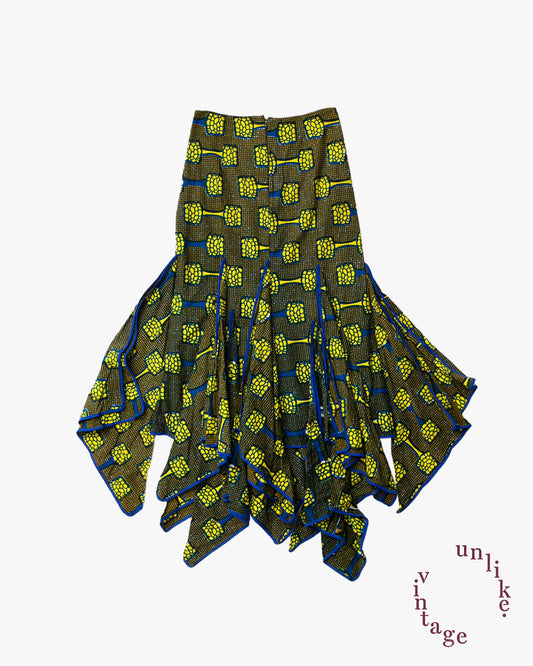 Real Wax African Batik Mermaid Skirt