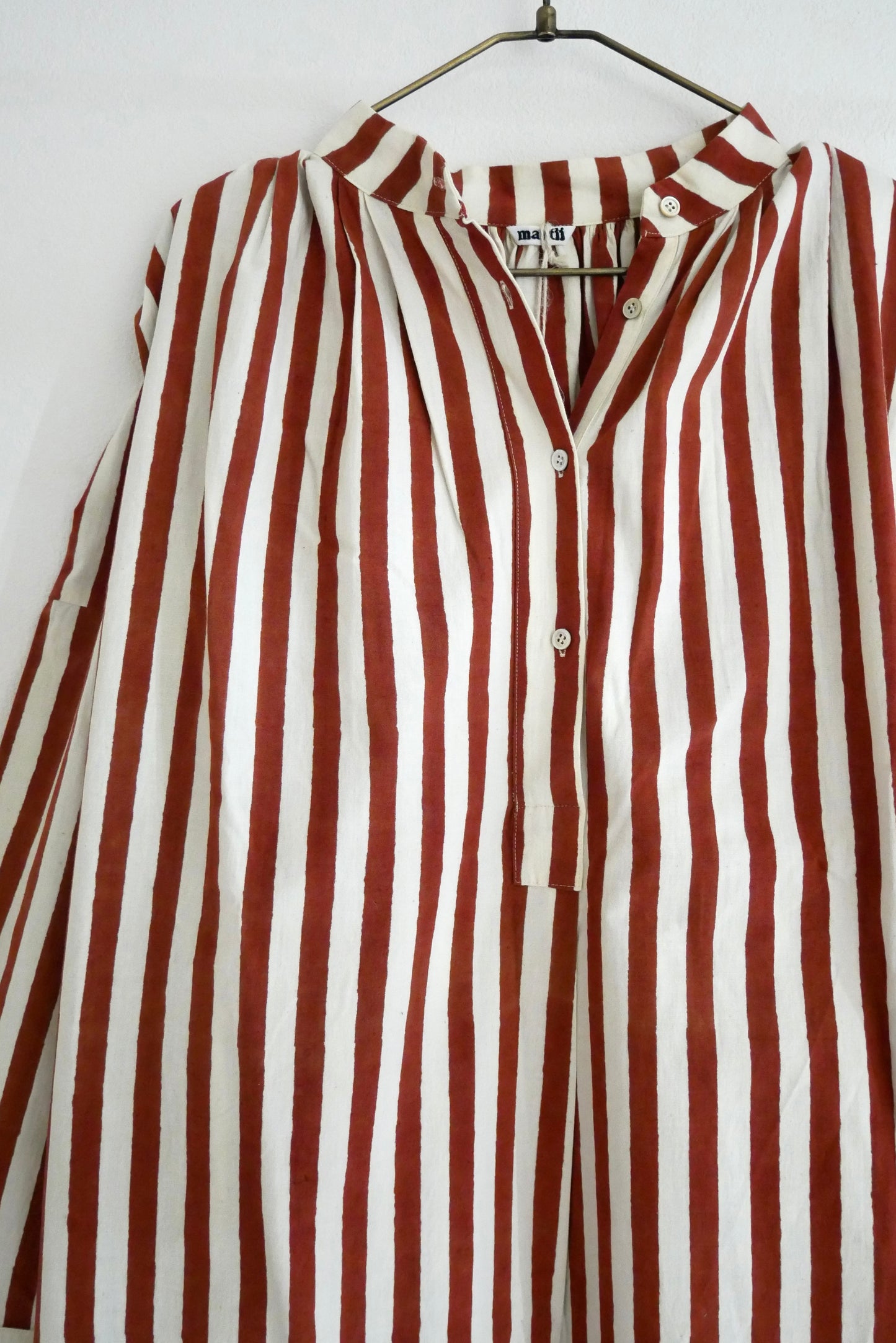 Stripe Block print shirts dress