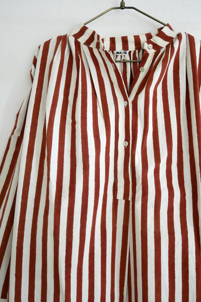 Stripe Block print shirts dress