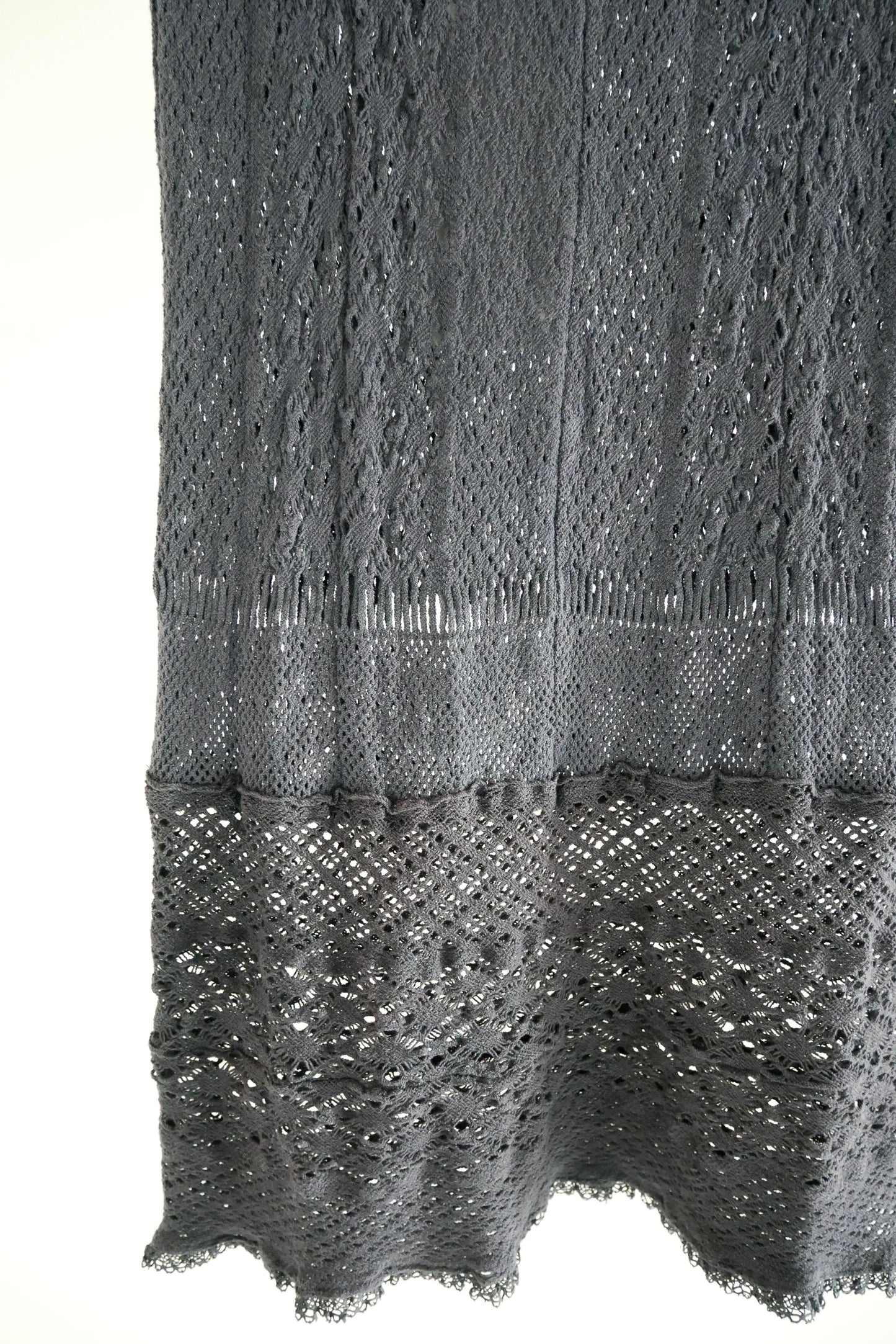 stretch lace skirt (charcoal)