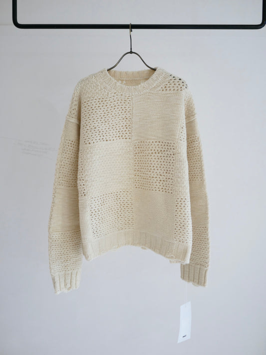 PATCHWORK SWEATER / Natural