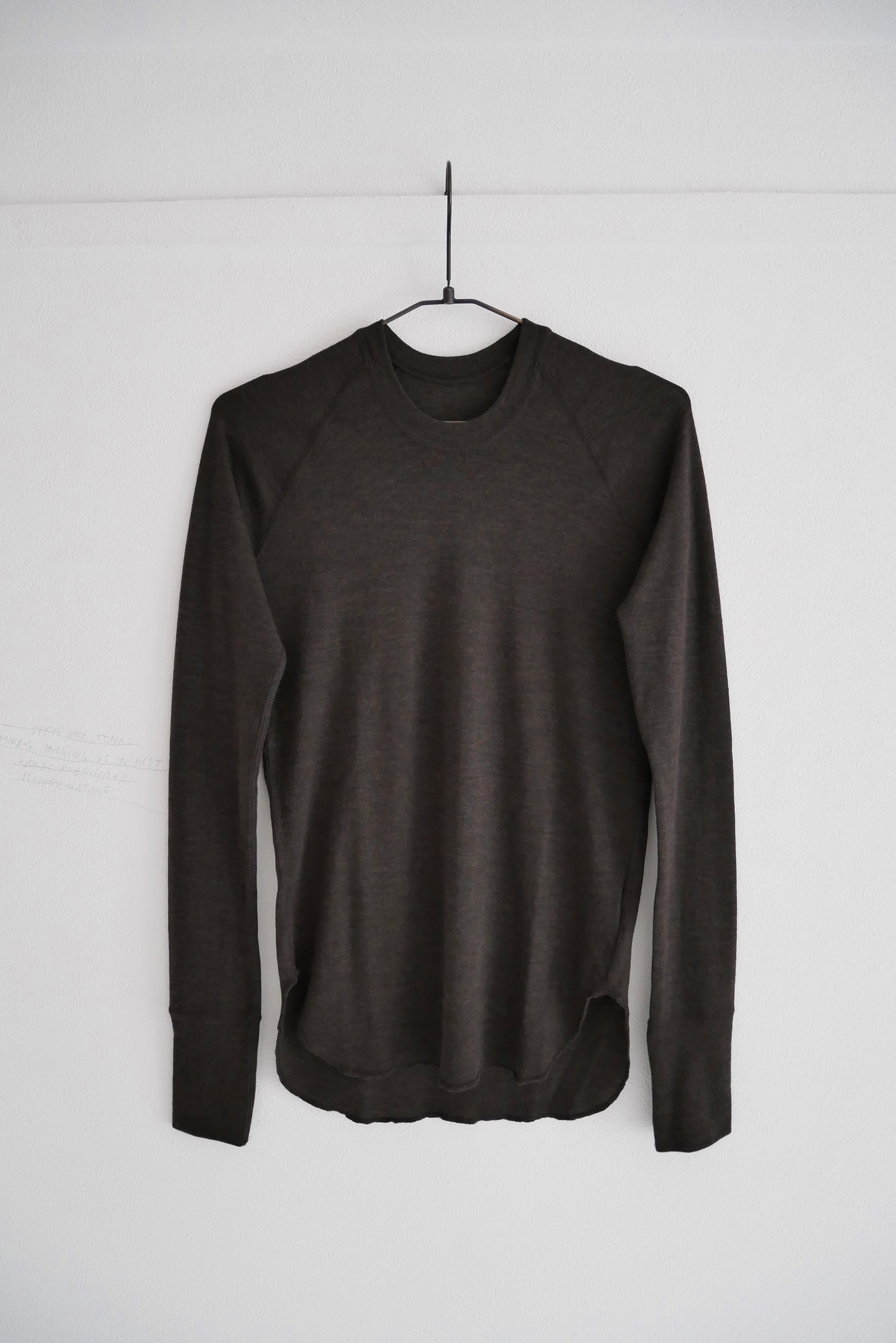 wool rib tee (brown)