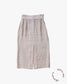Linen Looking Button Down Skirt W/Belt