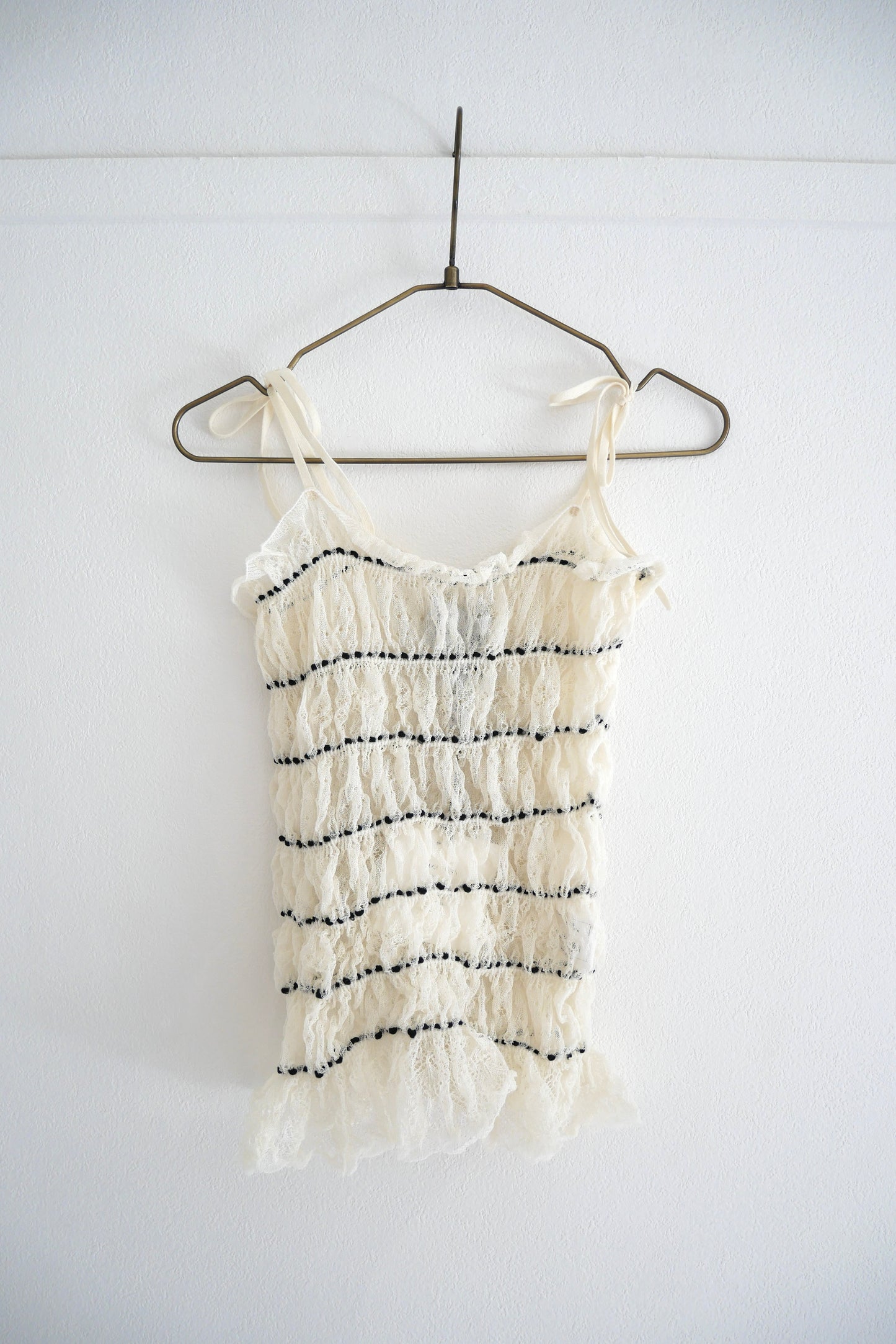 shirring lace camisole (ivory)