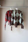 lumpy sleeve argyle pullover
