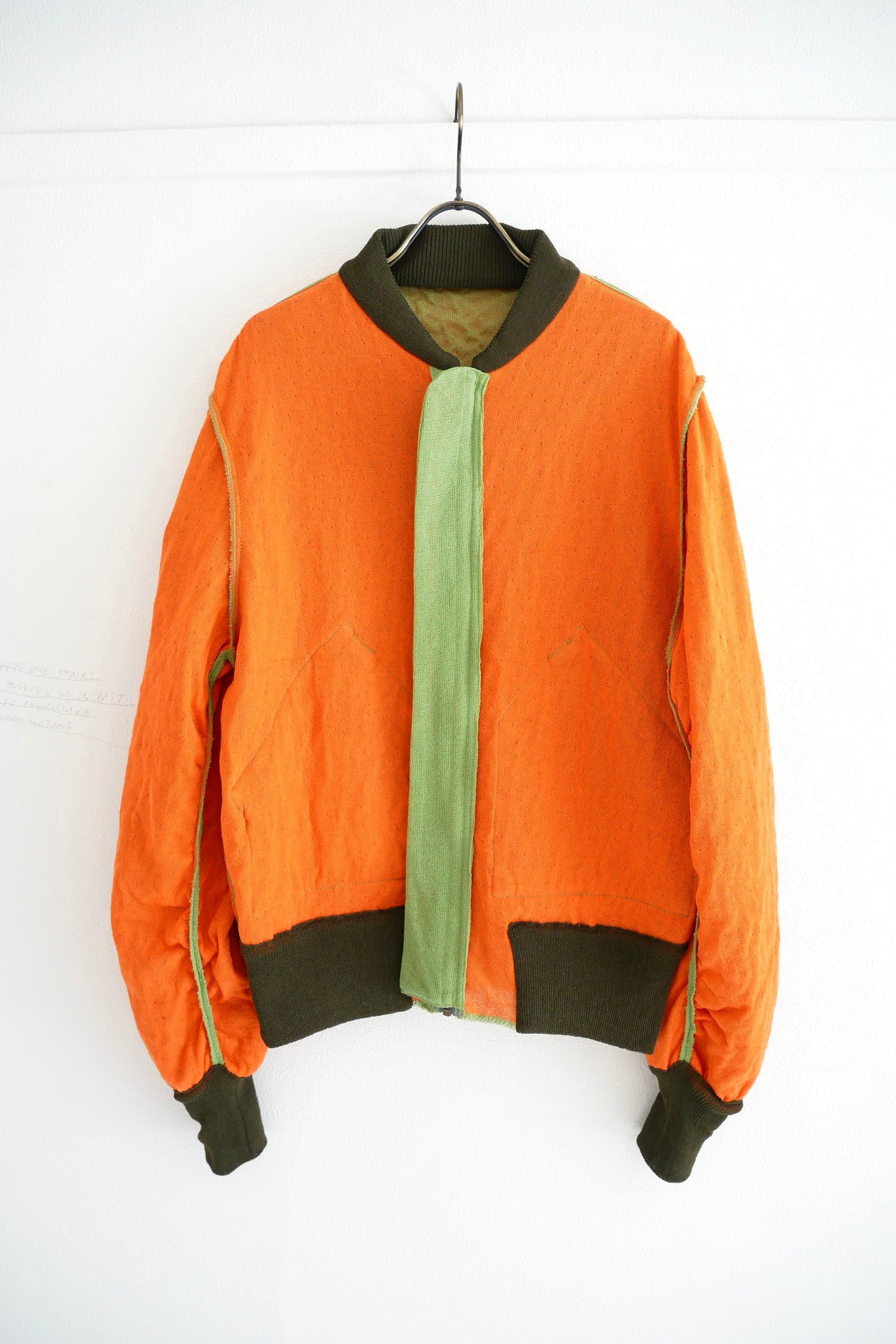 See-through Flight Jacket / Olive Green