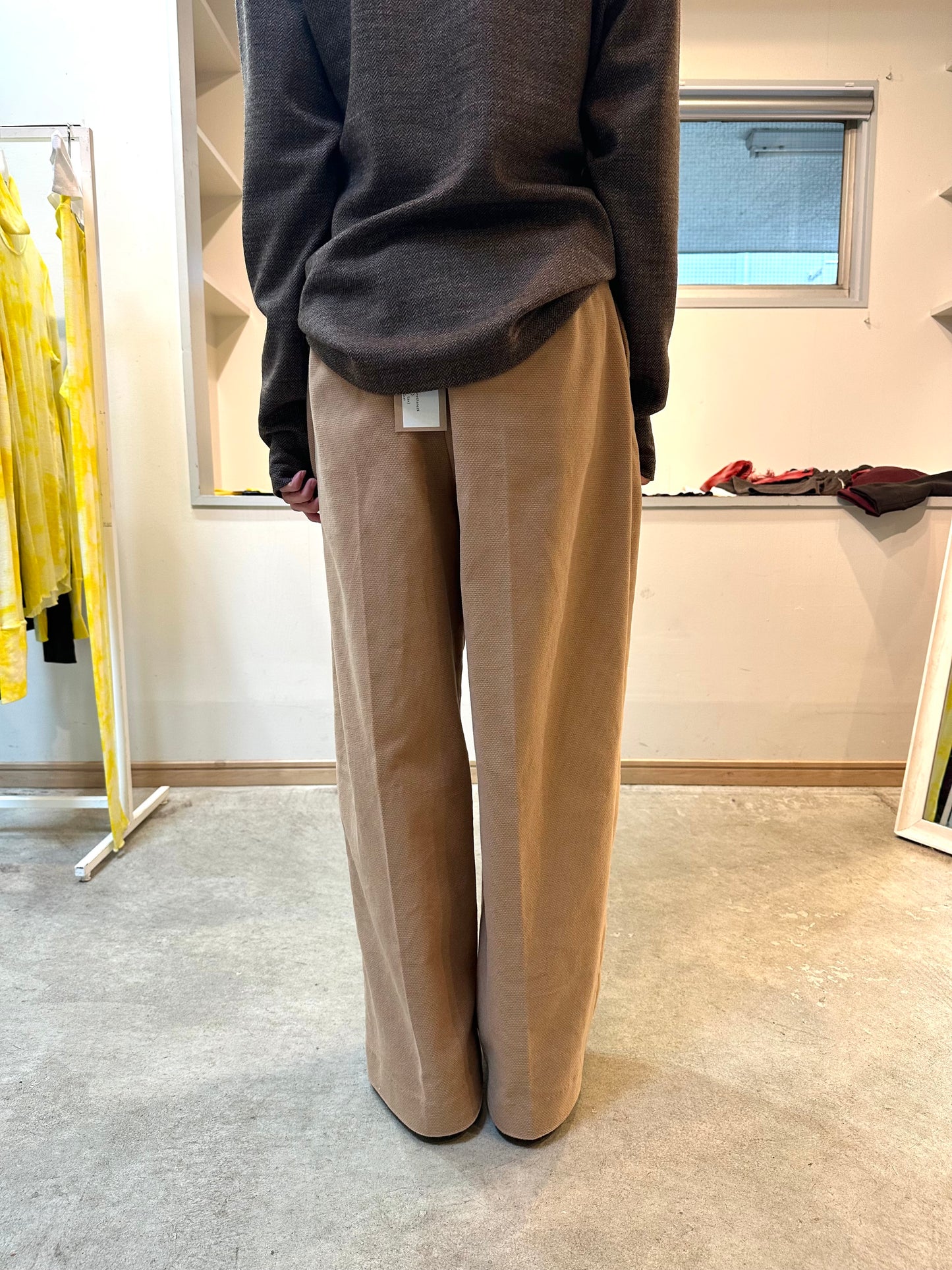 Dobby suede pants