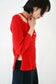 Wrinkle Cotton Square Neck Cardigan