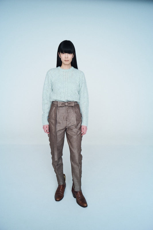 mohair sukashi knit pullover