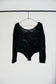 silk velvet lace bodysuit (black)